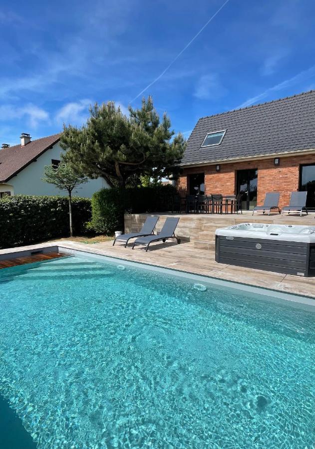 Superbe Maison Avec Piscine Et Jacuzzi Dans Les Dunes Ambleteuse Exteriör bild